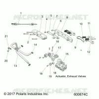 ENGINE, EXHAUST VALVE ASM.