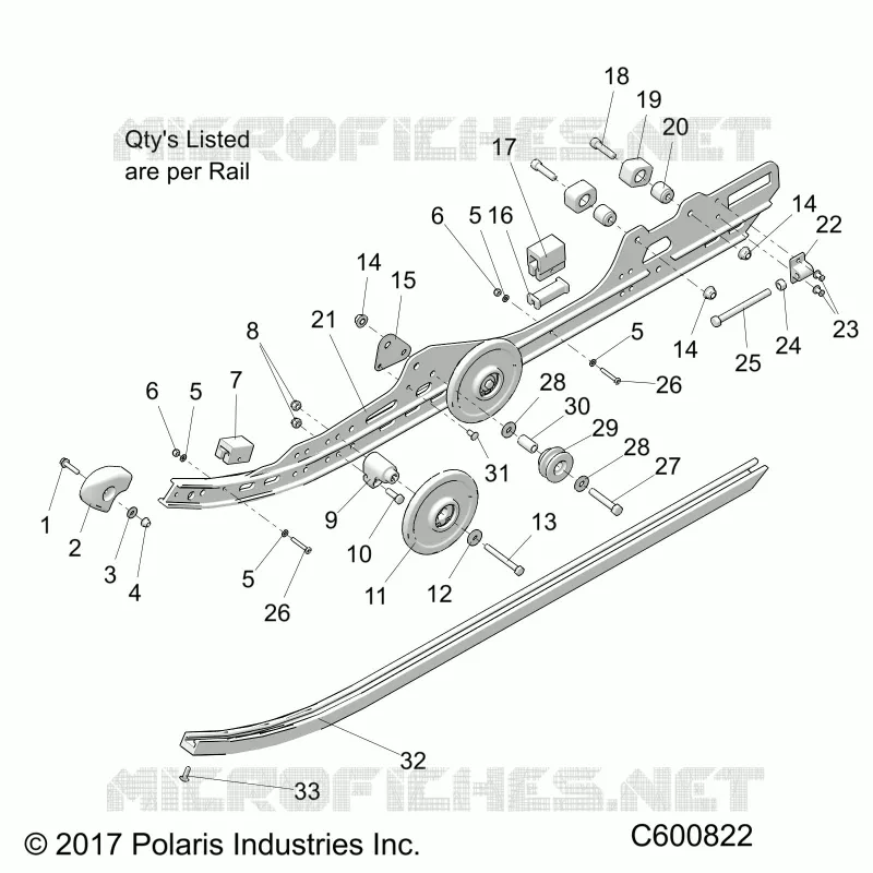 SUSPENSION, RAIL, LH/RH