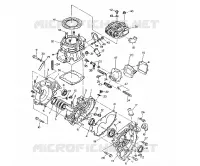 CRANKCASE AND CYLINDER 350 4X4 / W928139 (4922832283037A)