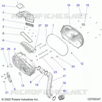 DRIVE TRAIN, CLUTCH COVER AND DUCTING