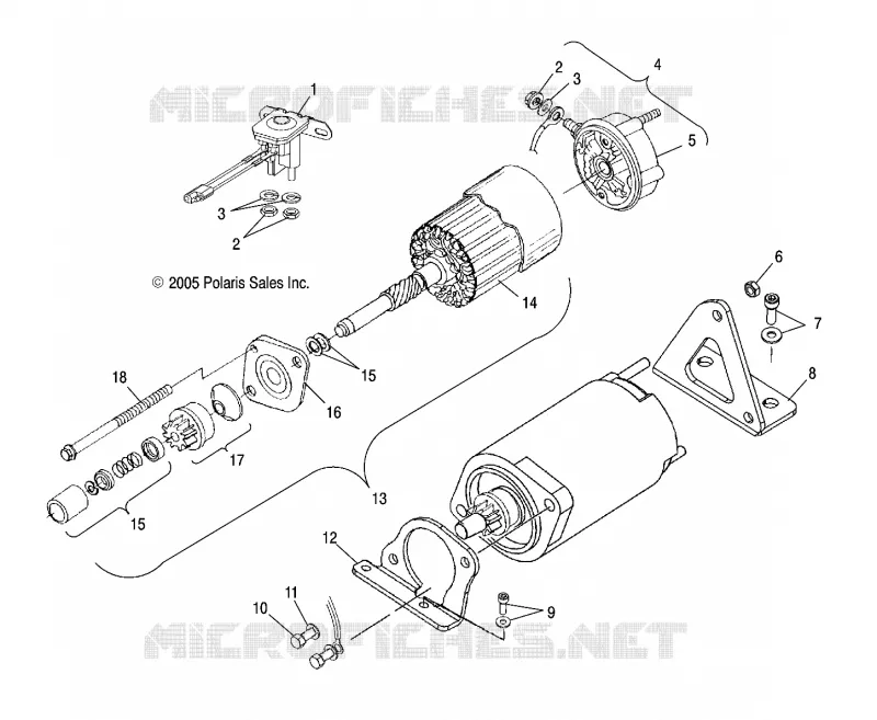 ENGINE, STARTING MOTOR