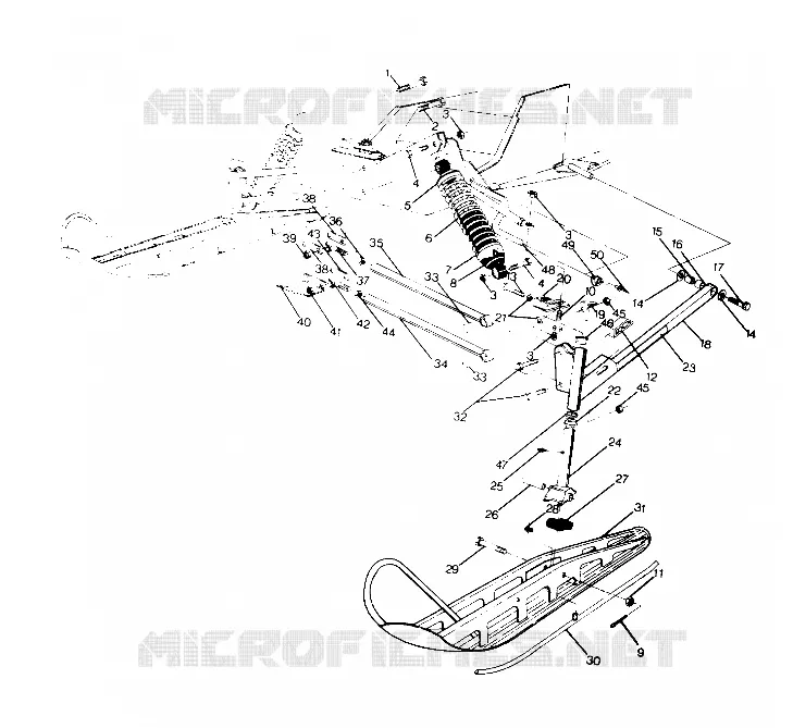 FRONT SUSPENSION AND SKI  650 RXL (4919531953007A)