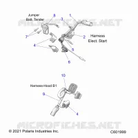 ELECTRICAL, WIRE HARNESS, HOOD, ELEC. START