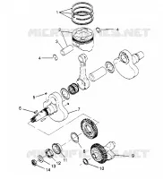 CRANKSHAFT AND PISTON MAGNUM 2X4 W957544 (4926852685C012)