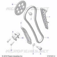 CAM CHAIN AND TENSIONER