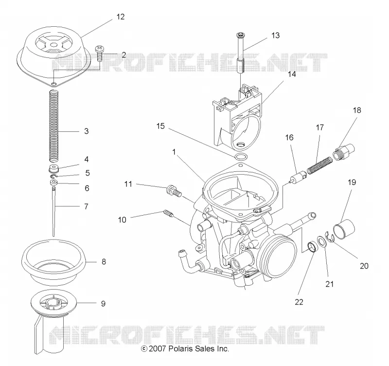 ENGINE, CARBURETOR, UPPER