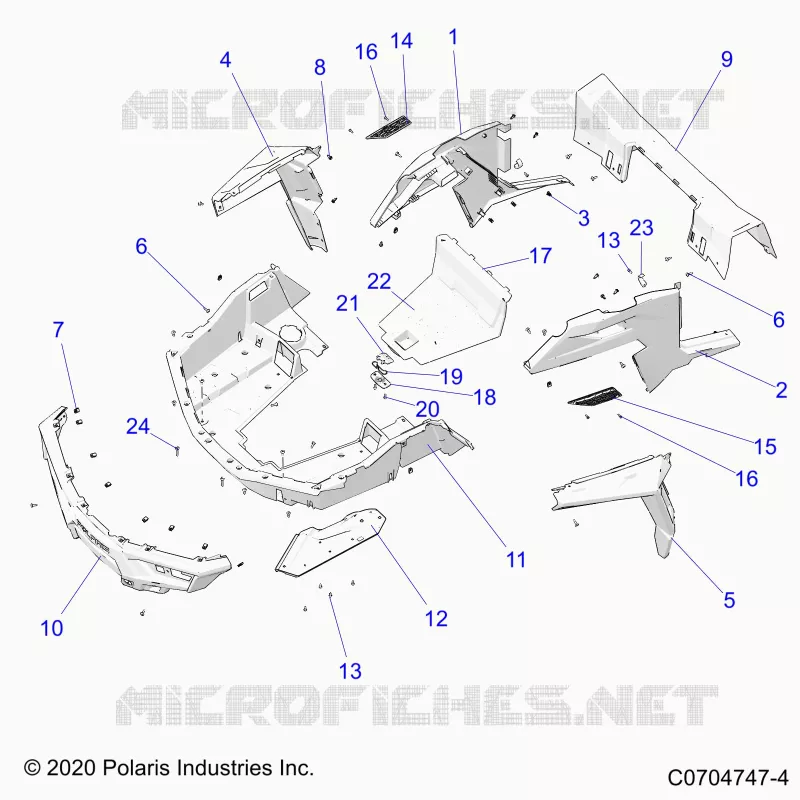 REAR BODYWORK RACK AND FENDERS