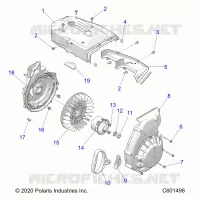 ENGINE, BLOWER HOUSING AND RECOIL STARTER
