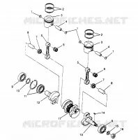 PISTON   CRANKSHAFT LITE 0963433, EURO LITE E963433 AND LITE DELUXE 09634 (4931663166C006)
