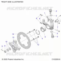 FRONT SUSPENSION HUB, KNUCKLE AND BRAKE DISC