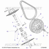 DRIVE TRAIN, SECONDARY CLUTCH