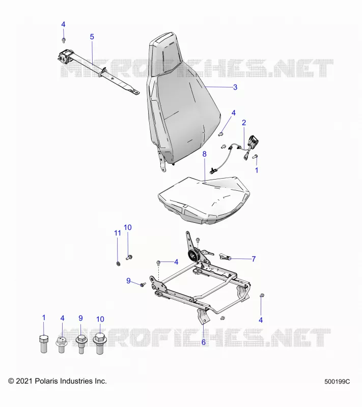 SEAT (DRIVER) AND SEAT BELT MOUNTING