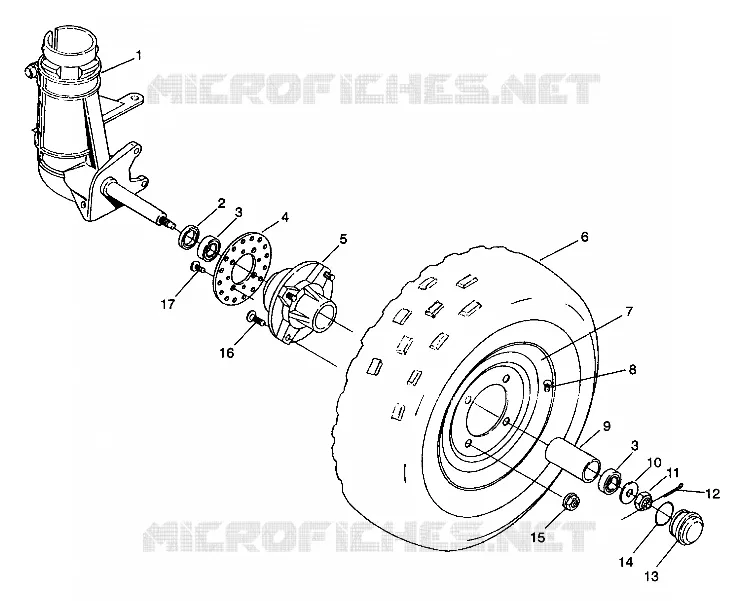 FRONT WHEEL ASSEMBLY TRAIL BOSS W938527 (4924072407011A)