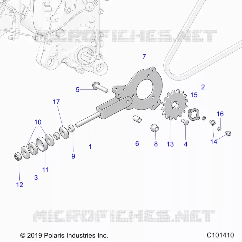 DRIVE TRAIN, CHAIN TENSIONER AND SPROCKET