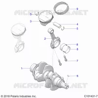 ENGINE, CRANKSHAFT AND PISTON