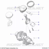 ENGINE, CRANKSHAFT AND PISTON