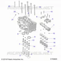 ENGINE, CYLINDER HEAD AND VALVES