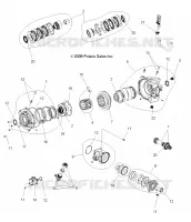 DRIVE TRAIN, FRONT GEARCASE INTERNALS (BUILT 3/05/10 AND BEFORE)