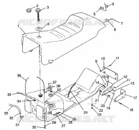 SEAT   GAS TANK 600 XCR 0975677, 600 XCR SE H975677 AND EUROPEAN 600 XCR (4937963796A006)