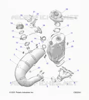 ENGINE, EXHAUST SYSTEM AND TURBO ASM.