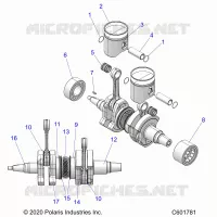 ENGINE, PISTON AND CRANKSHAFT