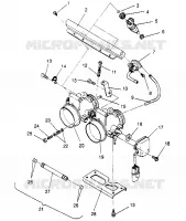 THROTTLE  BODYWORK  500 EFI 0952774, EFI SKS 0952574,   EFI SKS PT 0952 (4929052905C014)