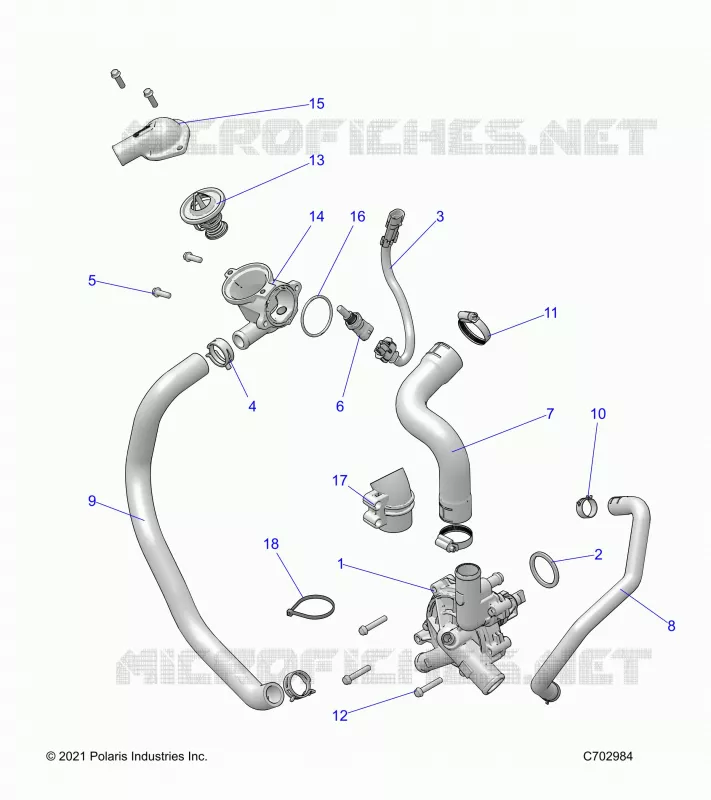 ENGINE, WATERPUMP AND BYPASS