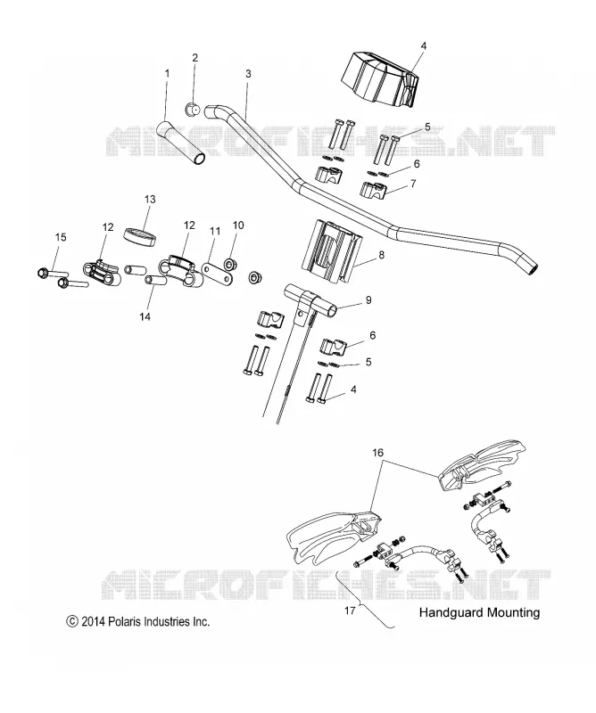 UPPER STEERING   HANDLEBAR ASM.