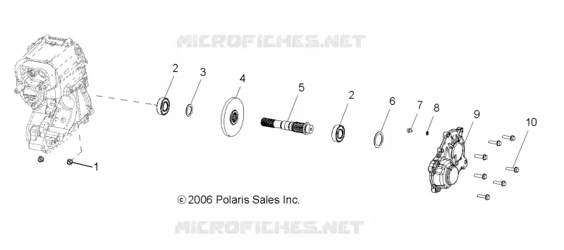 GEARCASE OUTPUT SHAFT