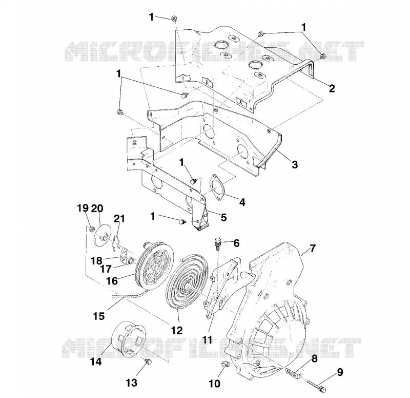 BLOWER HOUSING    RECOIL STARTER