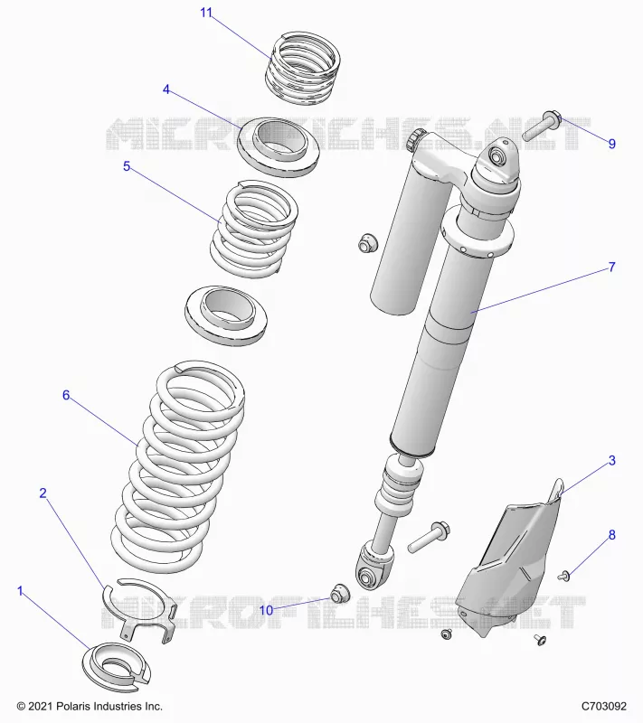 SUSPENSION, REAR SHOCK MOUNTING