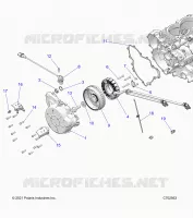 ENGINE, STATOR AND FLYWHEEL