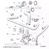ENGINE, WATERPUMP AND BYPASS