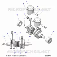 ENGINE, PISTON AND CRANKSHAFT