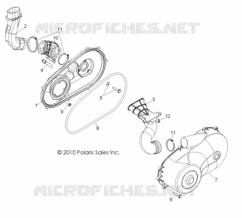 DRIVE TRAIN, CLUTCH COVER AND DUCTING