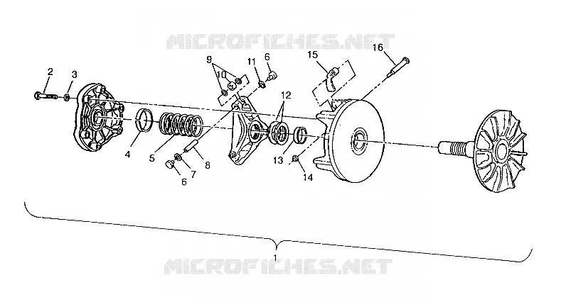 DRIVE CLUTCH ASSEMBLY 6X6 400L, SWEDISH S948740 AND  NORWEGIAN N948740 (4926812681031A)