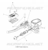 FRONT BRAKE BRAKE LEVER AND MASTER CYLINDER