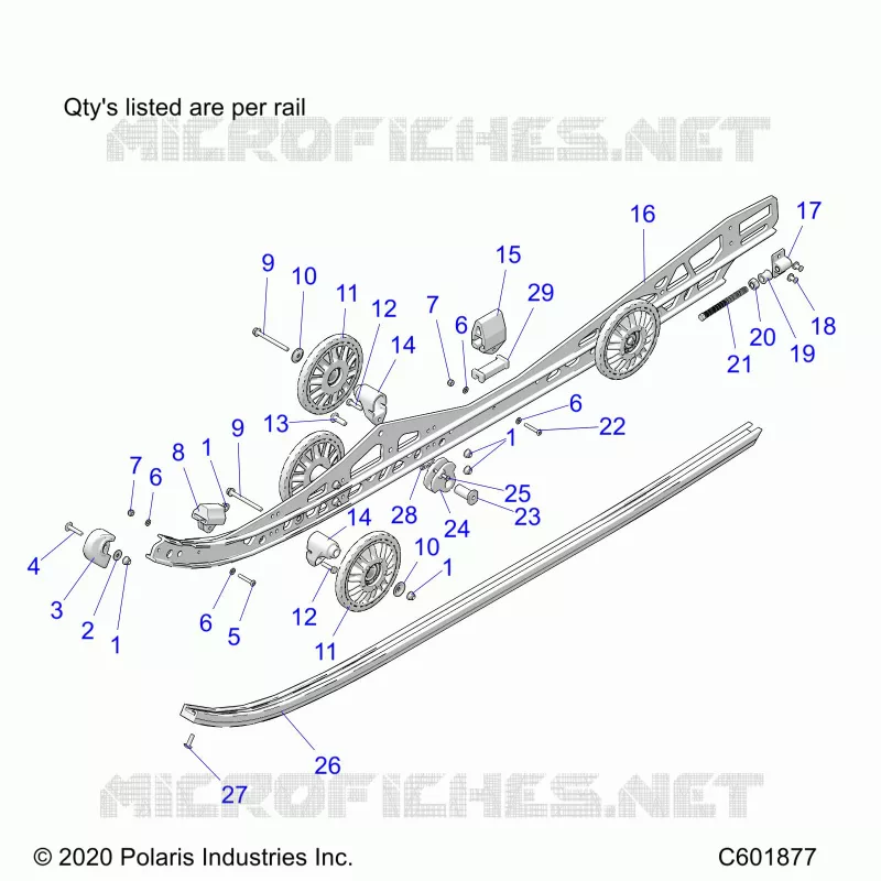 SUSPENSION, RAIL BEAM LH/RH ALL OPTIONS
