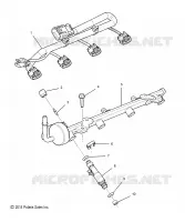 ENGINE, FUEL INJECTOR RAIL
