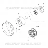 WHEELS, FRONT TIRE AND BRAKE DISC