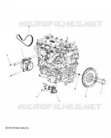 ENGINE, ALTERNATOR, FLYWHEEL AND STARTER MOUNTING