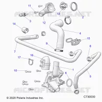 ENGINE, WATERPUMP AND BYPASS