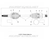 DRIVE TRAIN, REAR HALF SHAFT (TO 4/25/16)