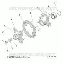 REAR SUSPENSION HUB AND BEARING CARRIER