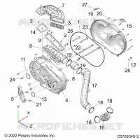DRIVE TRAIN, CLUTCH COVER AND DUCTING