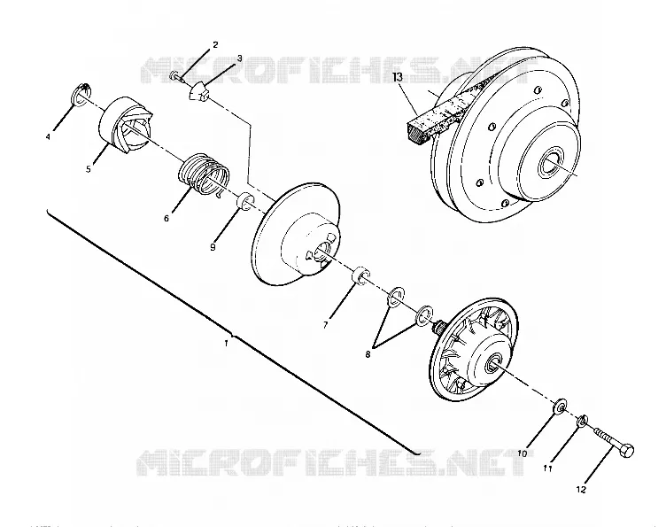 DRIVEN CLUTCH ASSEMBLY  250 2X4
