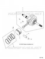 ENGINE, CRANKSHAFT, CONNECTING ROD AND PISTON