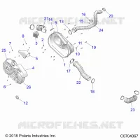 DRIVE TRAIN, CLUTCH COVER AND DUCTING