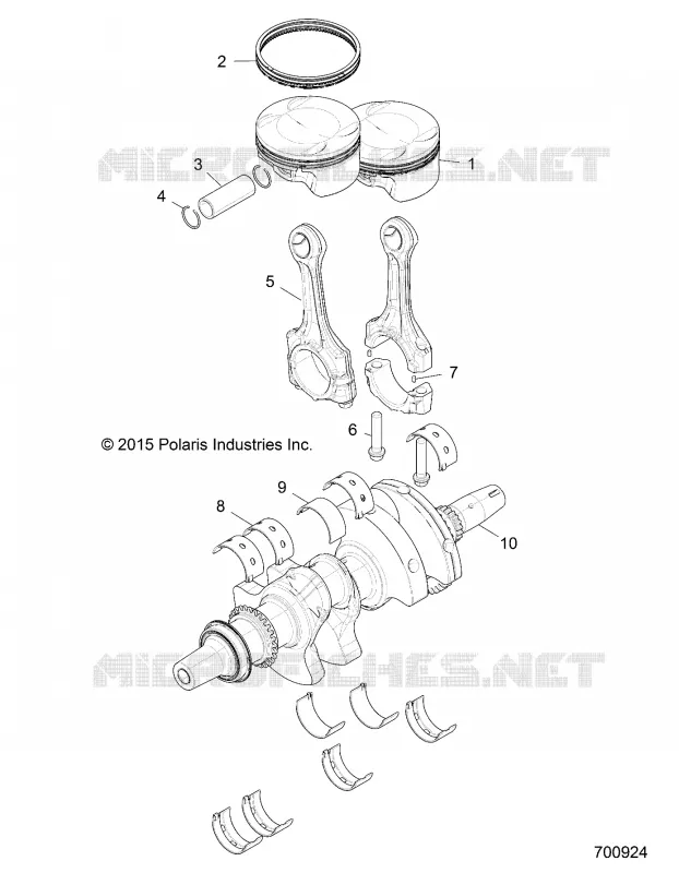 ENGINE, CRANKSHAFT AND PISTON