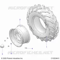 WHEELS, FRONT TIRE